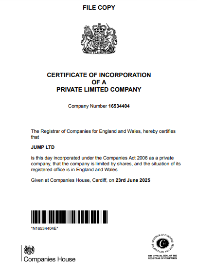 Registration Certificate